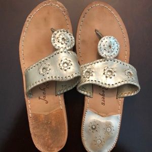 Jack Rodgers Silver Sandals